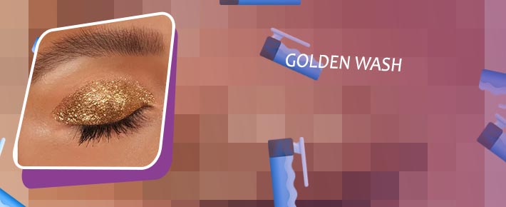 Gold shimmer eyeshadow