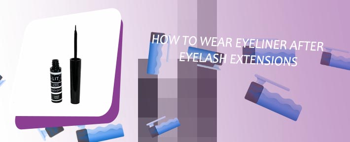 Liquid eyeliner for eyelash extensions