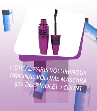 Voluminous purple mascara