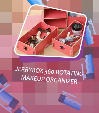 Wooden makeup box organizer